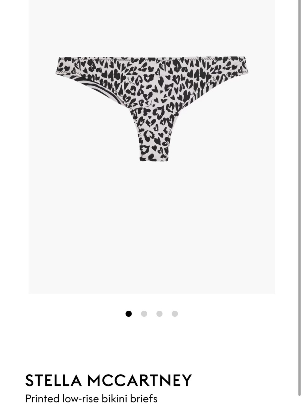Stella McCartney White and Black Leopard-Print Low-Rise Bikini Briefs